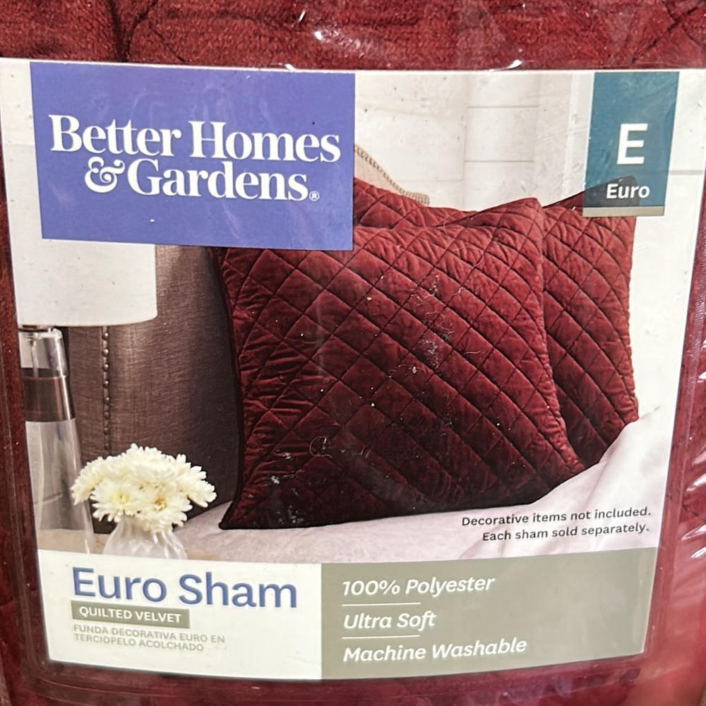 Better Homes & Gardens Velvet Euro Sham